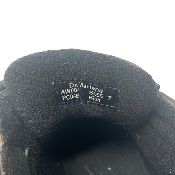 Dr. Martens Brown Leather Chunky Platform Boots 90s Grunge Work Style - Picture 5 of 13